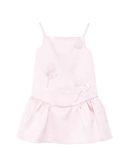 Self-portrait Kids' Sequin-flower Dress In Pink