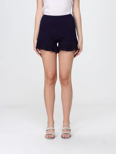 Self-portrait Shorts Woman In Blue