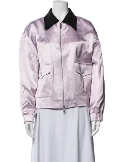 Pre-owned Self-portrait Silk Bomber Jacket W/ Tags In Multicolor
