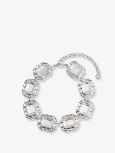 Self-portrait Silver Crystal Necklace