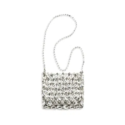 Self-portrait Silver Polyester Shoulder Bag