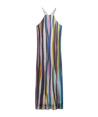 Self-portrait Simple Long Dress In Multi