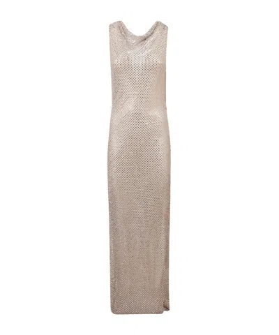 Self-portrait Simple Sequin Maxi Dress In Neutral