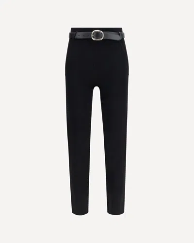 Self-portrait Skinny Pants With Belt In Black