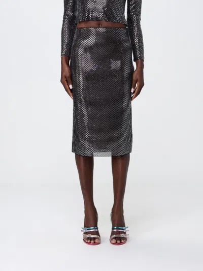 Self-portrait Skirt  Woman Color Black In Gray