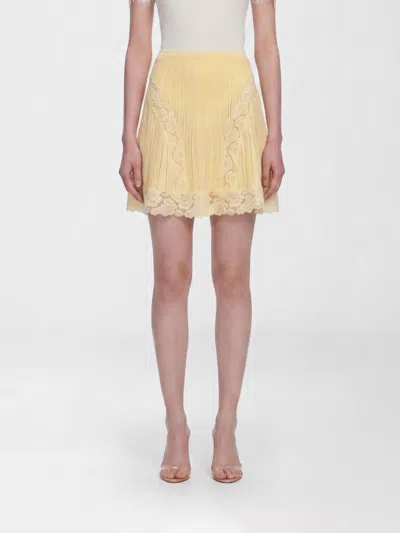 Self-portrait Skirt  Woman Color Yellow In Multi