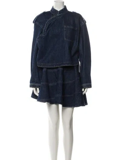 Pre-owned Self-portrait Skirt Set In Blue