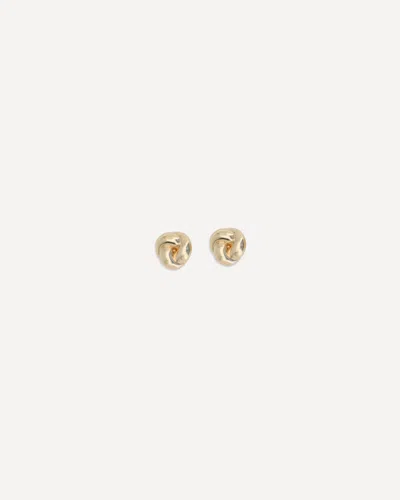 Self-portrait Small Gold Drop Knot Earrings