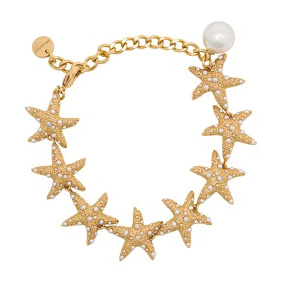 Self-portrait Starfish Charm Bracelet In Gold