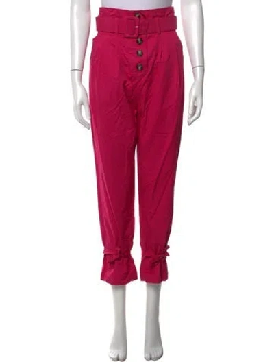 Pre-owned Self-portrait Straight Leg Pants In Pink
