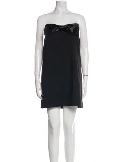 Pre-owned Self-portrait Strapless Mini Dress In Black