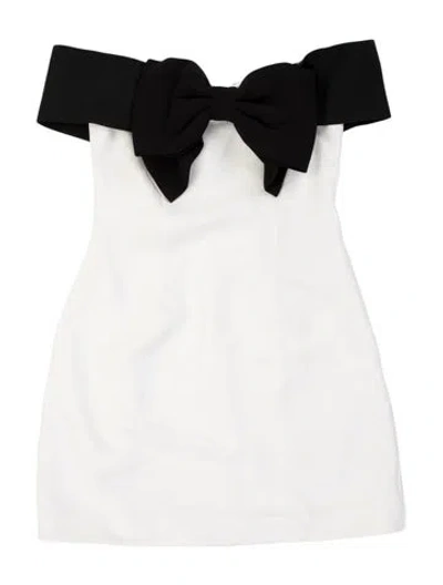 Pre-owned Self-portrait Strapless Mini Dress In Black/white