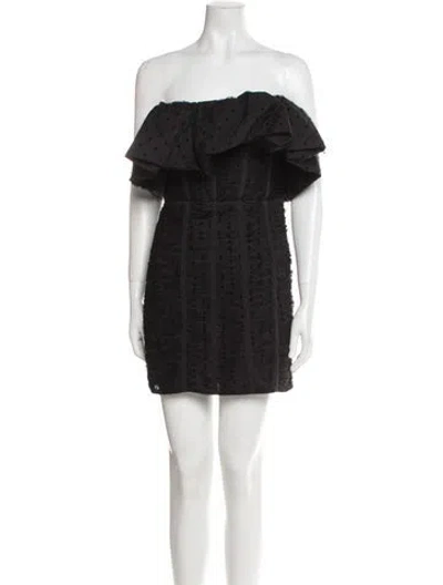 Pre-owned Self-portrait Strapless Mini Dress In Multi