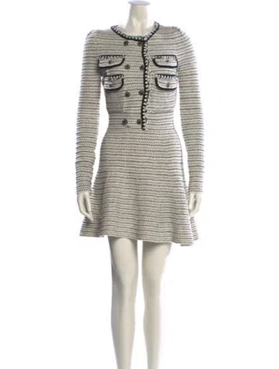 Pre-owned Self-portrait Striped Mini Dress