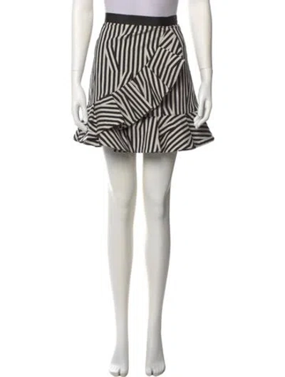 Pre-owned Self-portrait Striped Mini Skirt In Multi
