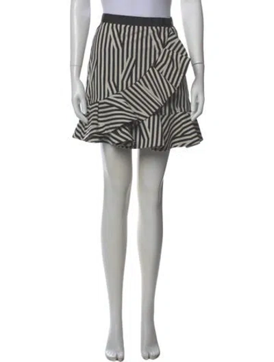 Pre-owned Self-portrait Striped Mini Skirt In Multi