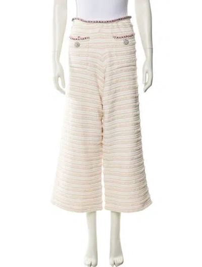 Pre-owned Self-portrait Striped Wide Leg Pants In Multi