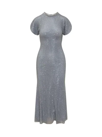 Self-portrait Stunning Suit With Strass Details In Blue