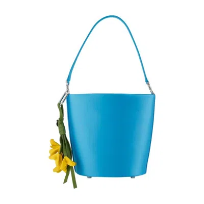 Self-portrait Synthetic Bucket Bag  Blue In ["blue","yellow"]