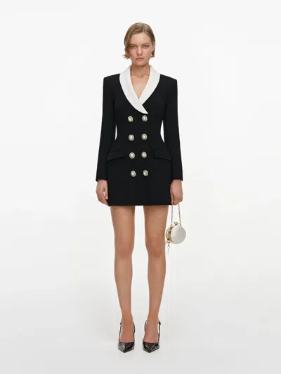 Self-portrait Tailored Blazer Dress In Black