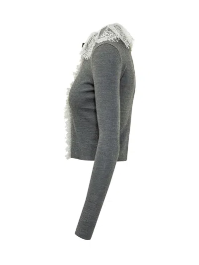 Self-portrait The Classic Cardigan For Autumn/winter Season In Grey