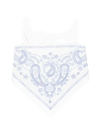 Self-portrait Tie Top In White