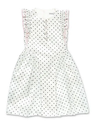 Self-portrait Timeless Polka Dot Mini Dress For Girls In Multi