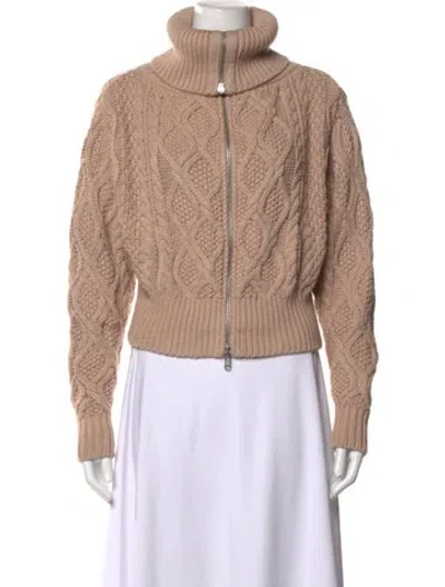 Pre-owned Self-portrait Turtleneck Sweater In Brown