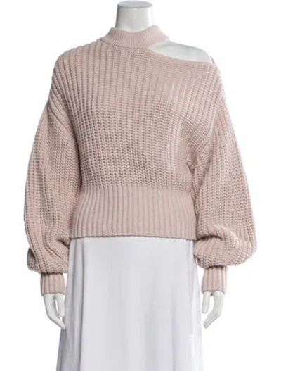 Pre-owned Self-portrait Turtleneck Sweater In Neutrals