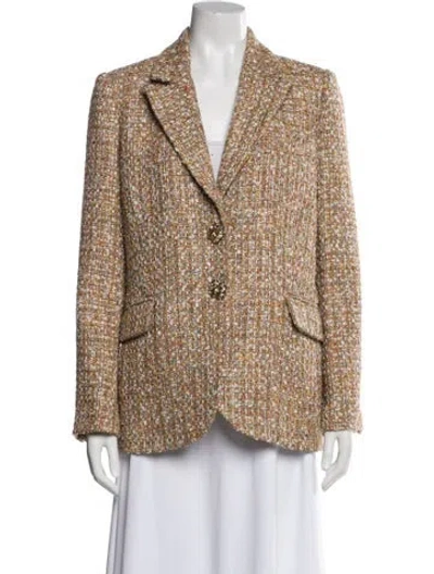 Pre-owned Self-portrait Tweed Pattern Blazer