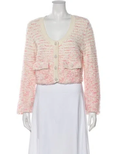 Pre-owned Self-portrait Tweed Pattern Evening Jacket In Pink