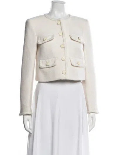 Pre-owned Self-portrait Tweed Pattern Jacket In Neutrals