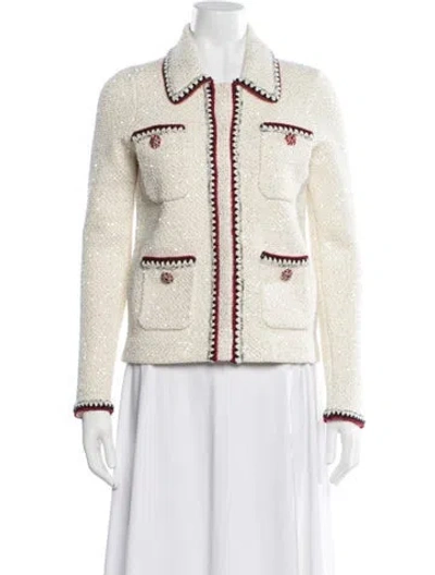 Pre-owned Self-portrait Tweed Pattern Jacket W/ Tags