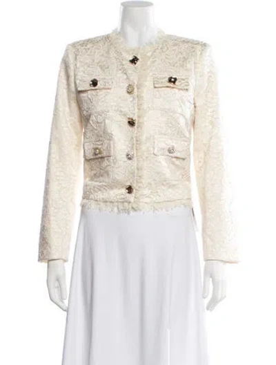 Pre-owned Self-portrait Tweed Pattern Jacket W/ Tags In Neutral