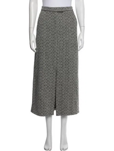 Pre-owned Self-portrait Tweed Pattern Midi Length Skirt W/ Tags In Multicolor