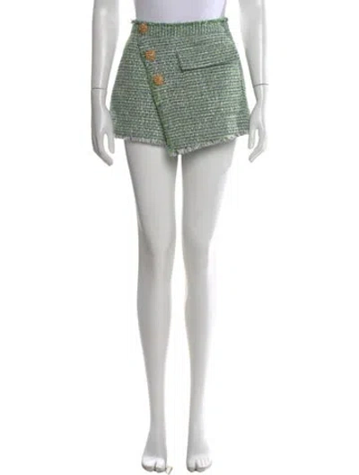 Pre-owned Self-portrait Tweed Pattern Mini Shorts