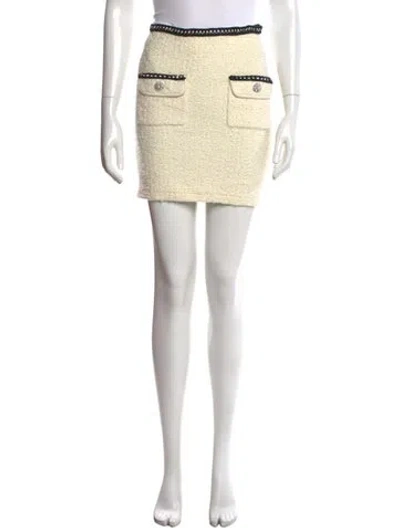 Pre-owned Self-portrait Tweed Pattern Mini Skirt W/ Tags In Neutral