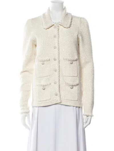 Pre-owned Self-portrait Tweed Pattern Sweater In Neutrals