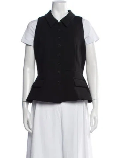 Pre-owned Self-portrait Vest In Black