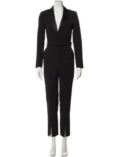 Pre-owned Self-portrait V-neck Jumpsuit In Blue
