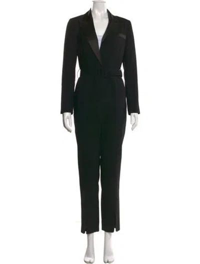 Pre-owned Self-portrait V-neck Jumpsuit W/ Tags In Black
