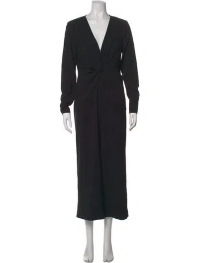 Pre-owned Self-portrait V-neck Jumpsuit W/ Tags In Black