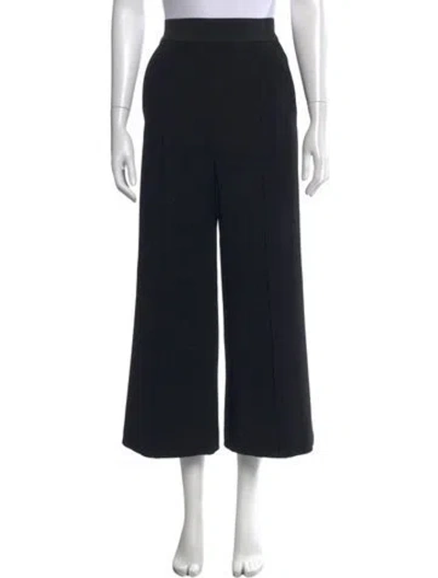 Pre-owned Self-portrait Wide Leg Pants In Black