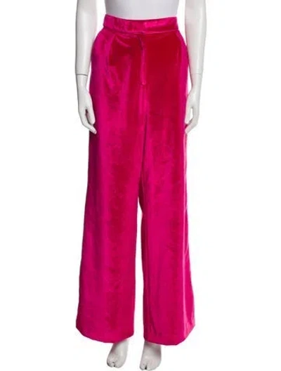 Pre-owned Self-portrait Wide Leg Pants In Red