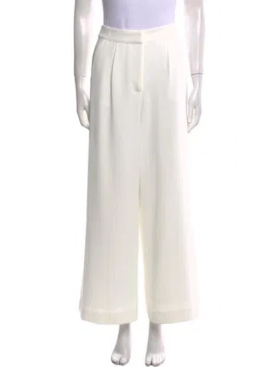 Pre-owned Self-portrait Wide Leg Pants In White