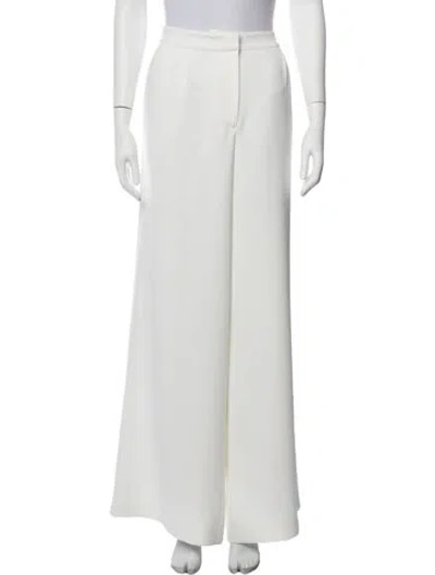 Pre-owned Self-portrait Wide Leg Pants In White