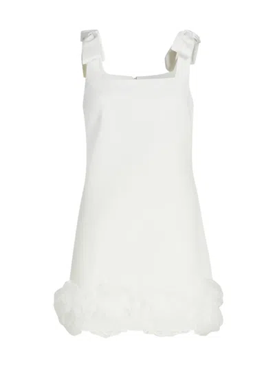 Self-portrait Women's Crêpe 3d Flower Minidress In White