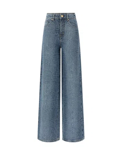 Self-portrait Women's Elegant  Jeans In Brown