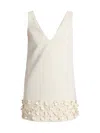 Self-portrait Crystal And Faux-pearl Embellished Crepe Mini Dress In White