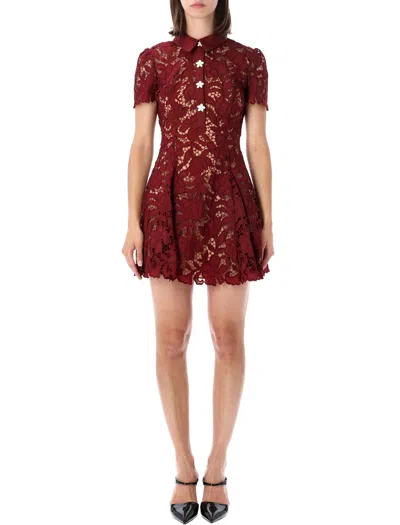 Self-portrait Women's Lace Dress For Fall & Winter In Viola